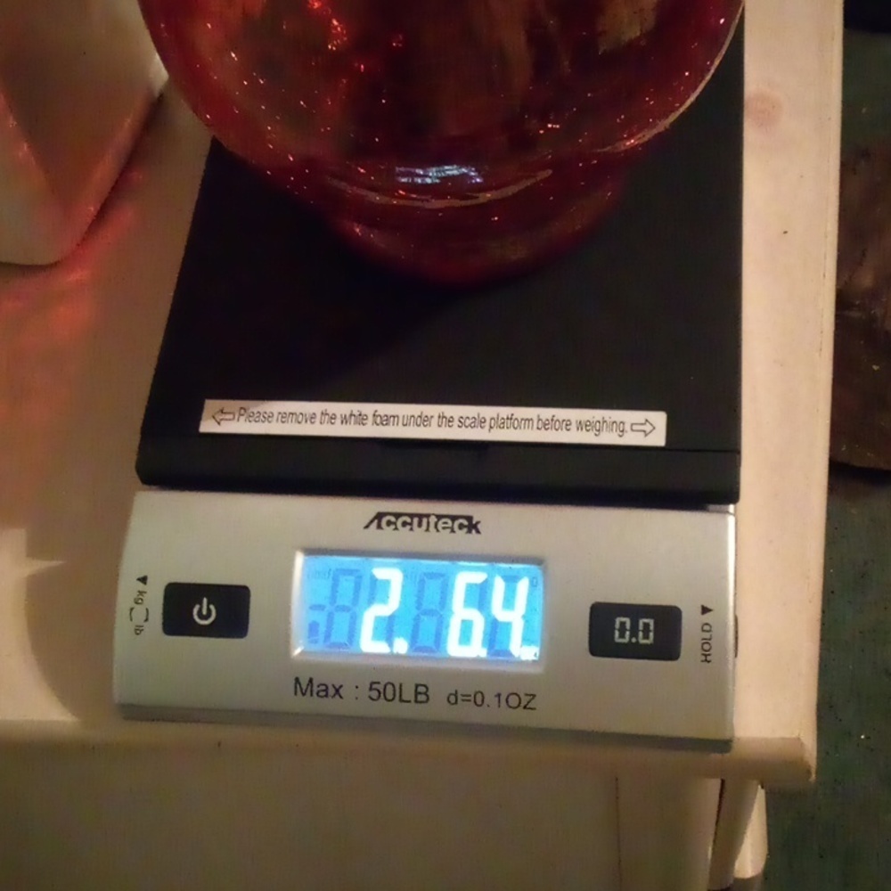 GUC - 11" Cracked Burned Orange Red Vase - Picture 4 of 4